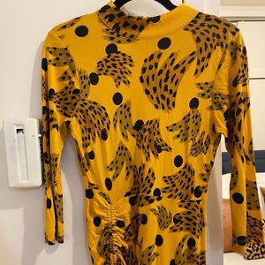 Farm Rio // Boho Caramel Banana Midi Dress Brown NWOT